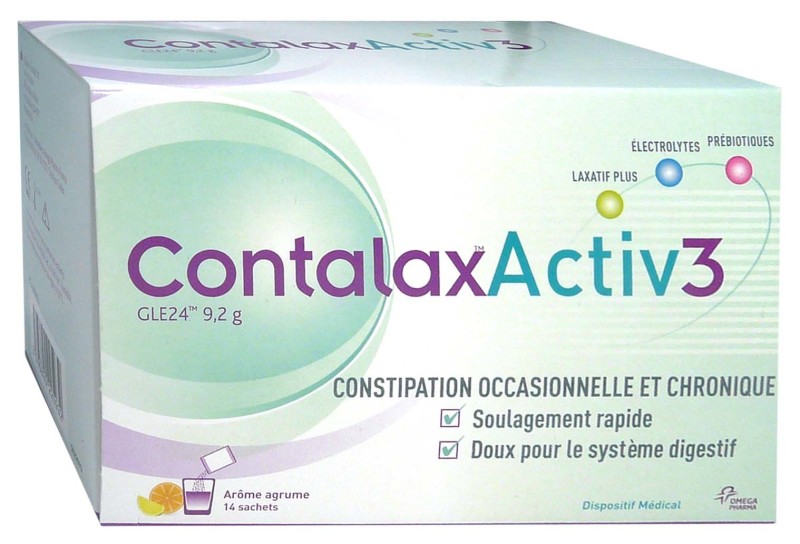 CONTALAX ACTIV3 CONSTIPATION 14 SACHETS AGRUME