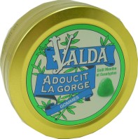 VALDA ADOUCIT LA GORGE PASTILLES GOUT MENTHE EUCALYPTUS