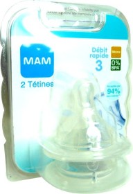 MAM TETINES SILICONE DEBIT RAPIDE 3 LOT DE 2