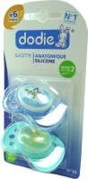 DODIE +6 MOIS SILICONE LOT DE 2 BLEU + VERT N°36