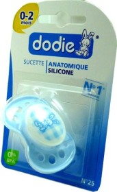 DODIE 0-2 MOIS SILICONE BLEU MOTIF LAPIN N°25