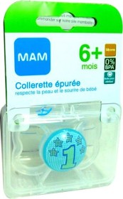 MAM SUCETTE SILICONE +6M BLEU NUMBER 1