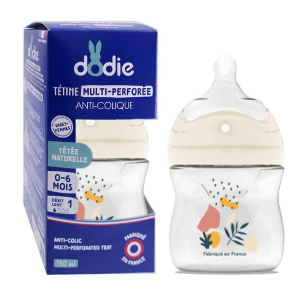 DODIE BIBERON ANTI COLIQUE TETINE MULTI PERFOREE 150ML