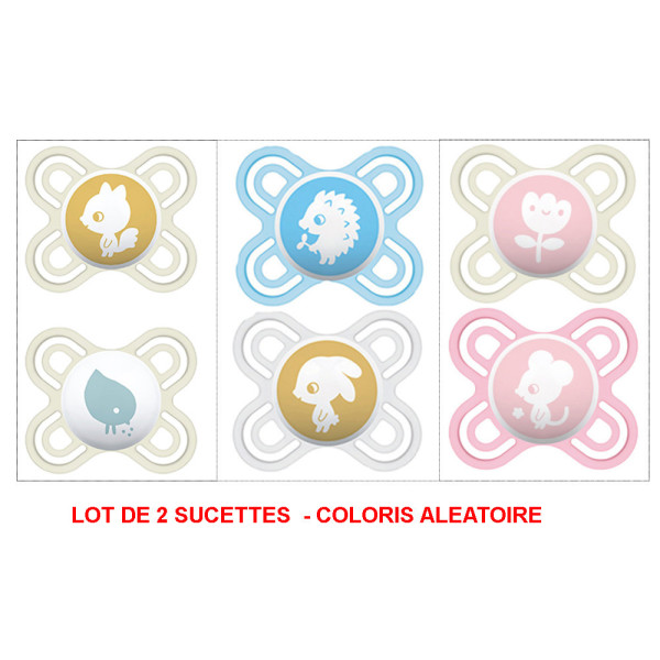 MAM Sucette Perfect Naissance – de 0 à 2 mois – Silicone – Lot de