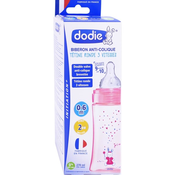Dodie tétine plate col large 0-6 mois silicone DODIE Pas Cher 