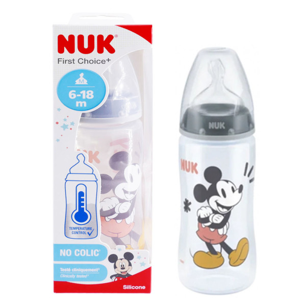 Biberon Mickey - NUK First Choice - 6-18 mois