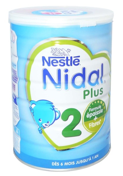 NESTLE Nidal 2 lait 2ème âge en poudre dès 6 mois 800g pas cher 