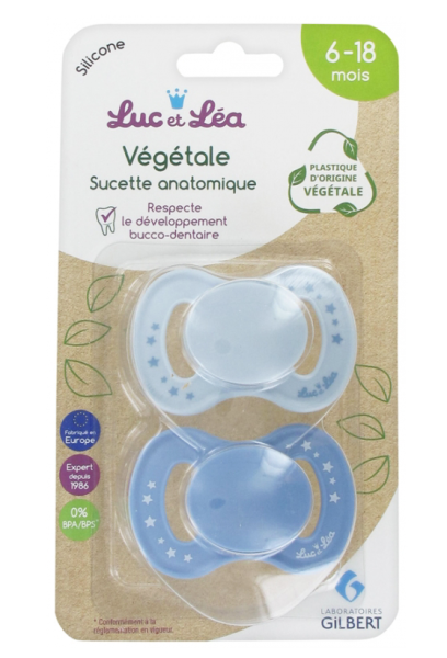 Luc et Léa Sucette silicone anatomique confort - Bébés de +18 mois