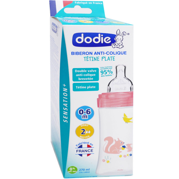 DODIE Biberon Anti Colique Debit 2 Sensation + 270ml 0 a 6 mois