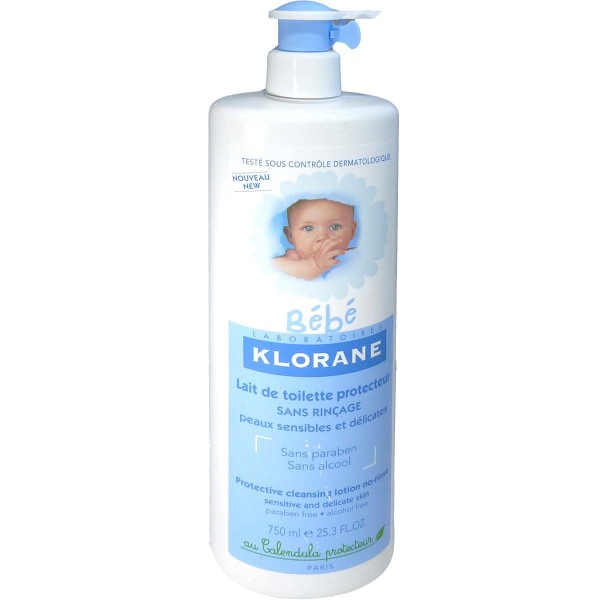 Klorane Bebe Lait De Toilette Protecteur Sans Rincage 750ml