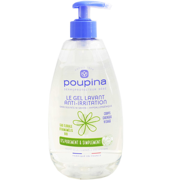 Gel lavant bébé - Corps et cheveux - Sans sulfate - Poupina