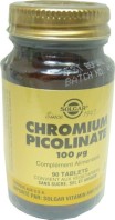 SOLGAR CHROMIUM PICOLINATE 90 COMPRIMES