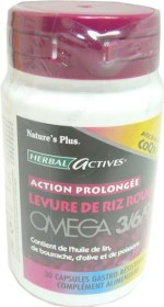 NATURE'S PLUS LEVURE DE RIZ ROUGE OMEGA 3/6/9 30 CAPSULES