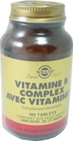 SOLGAR VITAMINE B COMPLEX AVEC VITAMINE C 100 CP