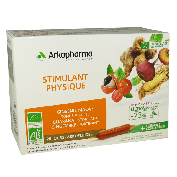 ARKOPHARMA STIMULANT PHYSIQUE 20 AMPOULES DE 10 ml