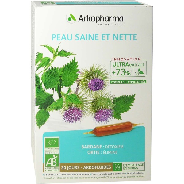 NSFP ARKOPHARMA PEAU SAINE ET NETTE 20 AMPOULES DE 10ML