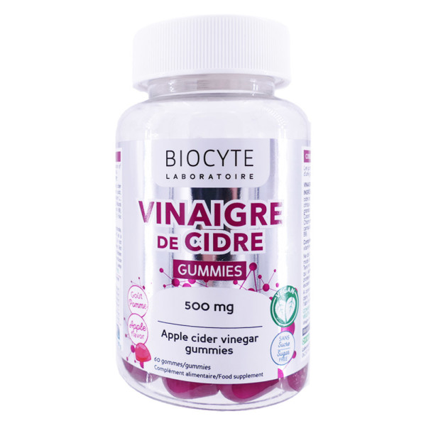 BIOCYTE VINAIGRE DE CIDRE GUMMIES 500MG 60 GOMMES