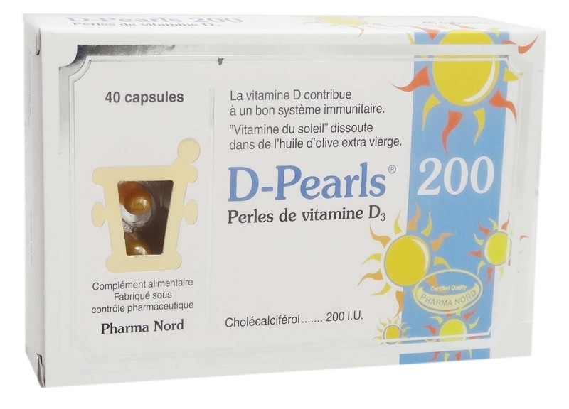 D PEARLS 200 PERLES DE VITAMINE D3 40 CAPSULES