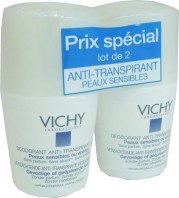 VICHY DEODORANT ANTI-TRANSPIRANT PEAUX SENSIBLES 50 ML LOT DE 2