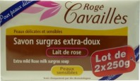 ROGE CAVAILLES SAVON SURGRAS EXTRA DOUX LAIT DE ROSE LOT DE 2 * 250G