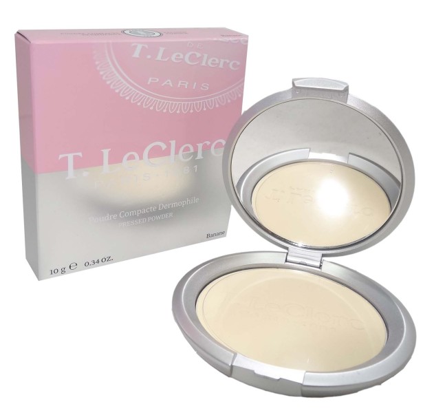 Poudre Compacte T. Leclerc Teint Lissant – Teinte Beige Dorée – 11 G – Effet Mat – Fabriqué En France
