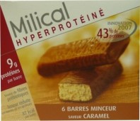 MILICAL HYPERPROTEINE 6 BARRES MINCEUR CARAMEL