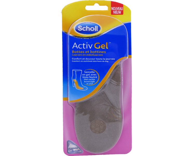 Semelles Intérieures Scholl ActivGel - Pour Bottes Et Bottines, Confort Gel - Taille 35 à 40.5 - Neuf
