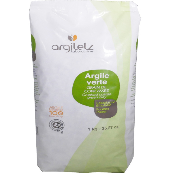 Argiletz Argile Verte Grain De Concassee 1 K Cataplasme Emplatre 