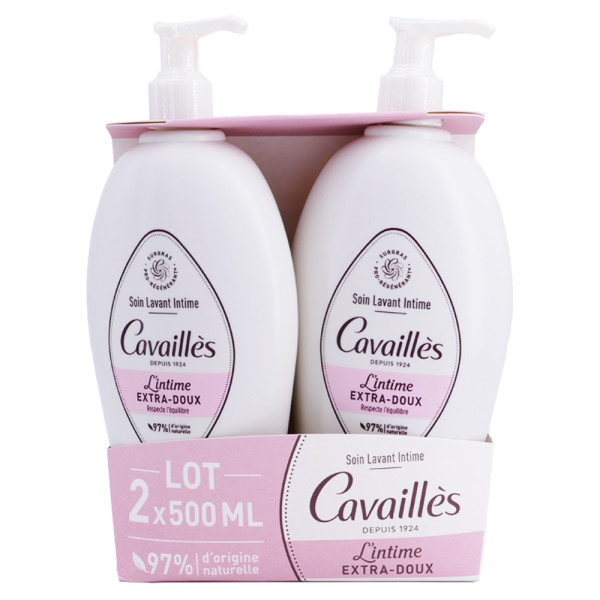 Offre promotionnelle en lot de 2. Soin lavant doux spécialement formulé  pour la toilette intime et corporelle des peaux sensib