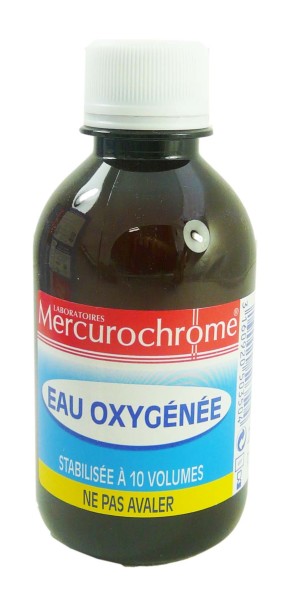 Eau oxygénée 10 Volumes, 200ml  Mercurochrome - Parapharmacie Boticinal
