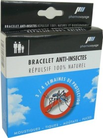 BRACELET ANTI-INSECTES REPULSIF 100% NATUREL BLEU