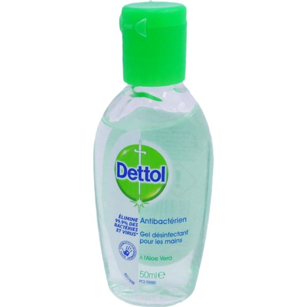 DETTOL GEL DESINFECTANT MAINS A L'ALOE VERA 50ML