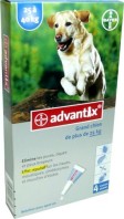 ADVANTIX CHIEN 25-40 KG 4 PIPETTES