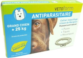 VETOFORM COLLIER GRAND CHIEN ANTIPARASITAIRE +25KG