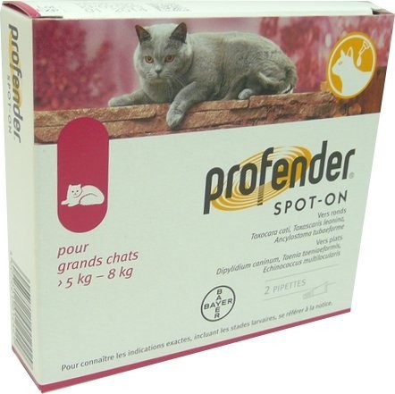 Plus Vente En Ligne Profender Spot On Grands Chat De 5kg 8kg 2pipettes