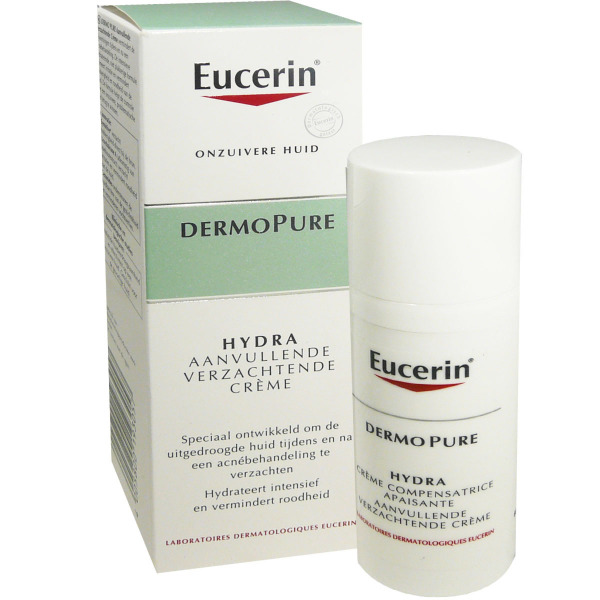 Eucerin DERMOPURE therapiebegleitende Feuchtigkeitspflege 50 мл. Эуцерин DERMOPURE. Купить Эуцерин Дермопюр крем успокаивающий.