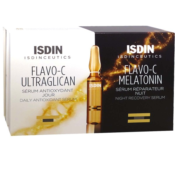 ISDIN SERUM FLAVOC ULTRAGLICAN JOUR/NUIT 20 AMPOULES