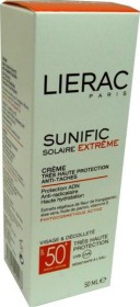 LIERAC SUNIFIC CREME TRES HAUTE PROTECTION 50SPF 50ML