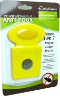 PEIGNE ANTI-POUX METALLIQUE 3 EN 1 PEIGNE LOUPE BROSSE